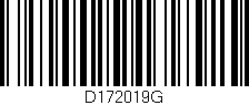 Código de barras (EAN, GTIN, SKU, ISBN): 'D172019G'