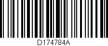 Código de barras (EAN, GTIN, SKU, ISBN): 'D174784A'