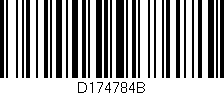 Código de barras (EAN, GTIN, SKU, ISBN): 'D174784B'