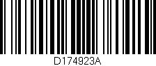 Código de barras (EAN, GTIN, SKU, ISBN): 'D174923A'
