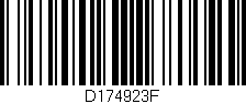 Código de barras (EAN, GTIN, SKU, ISBN): 'D174923F'