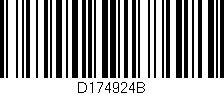 Código de barras (EAN, GTIN, SKU, ISBN): 'D174924B'