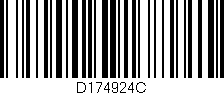 Código de barras (EAN, GTIN, SKU, ISBN): 'D174924C'