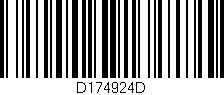 Código de barras (EAN, GTIN, SKU, ISBN): 'D174924D'