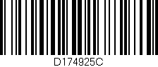 Código de barras (EAN, GTIN, SKU, ISBN): 'D174925C'