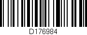 Código de barras (EAN, GTIN, SKU, ISBN): 'D176984'