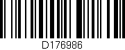 Código de barras (EAN, GTIN, SKU, ISBN): 'D176986'