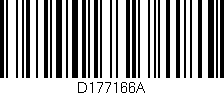 Código de barras (EAN, GTIN, SKU, ISBN): 'D177166A'