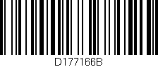 Código de barras (EAN, GTIN, SKU, ISBN): 'D177166B'