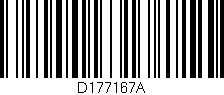 Código de barras (EAN, GTIN, SKU, ISBN): 'D177167A'
