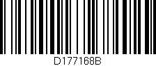 Código de barras (EAN, GTIN, SKU, ISBN): 'D177168B'