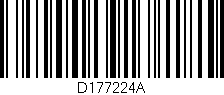 Código de barras (EAN, GTIN, SKU, ISBN): 'D177224A'