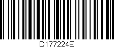Código de barras (EAN, GTIN, SKU, ISBN): 'D177224E'