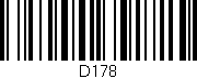 Código de barras (EAN, GTIN, SKU, ISBN): 'D178'