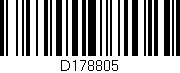 Código de barras (EAN, GTIN, SKU, ISBN): 'D178805'