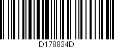 Código de barras (EAN, GTIN, SKU, ISBN): 'D178834D'