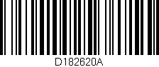Código de barras (EAN, GTIN, SKU, ISBN): 'D182620A'