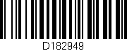Código de barras (EAN, GTIN, SKU, ISBN): 'D182949'