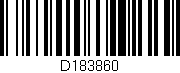 Código de barras (EAN, GTIN, SKU, ISBN): 'D183860'