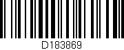 Código de barras (EAN, GTIN, SKU, ISBN): 'D183869'