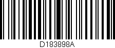 Código de barras (EAN, GTIN, SKU, ISBN): 'D183898A'