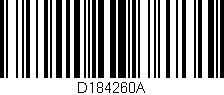 Código de barras (EAN, GTIN, SKU, ISBN): 'D184260A'