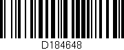 Código de barras (EAN, GTIN, SKU, ISBN): 'D184648'