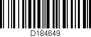 Código de barras (EAN, GTIN, SKU, ISBN): 'D184649'