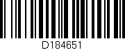 Código de barras (EAN, GTIN, SKU, ISBN): 'D184651'