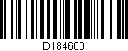 Código de barras (EAN, GTIN, SKU, ISBN): 'D184660'