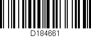 Código de barras (EAN, GTIN, SKU, ISBN): 'D184661'