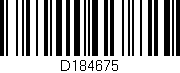 Código de barras (EAN, GTIN, SKU, ISBN): 'D184675'