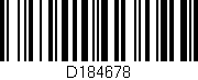 Código de barras (EAN, GTIN, SKU, ISBN): 'D184678'