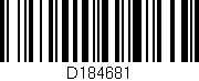 Código de barras (EAN, GTIN, SKU, ISBN): 'D184681'