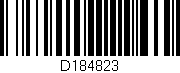 Código de barras (EAN, GTIN, SKU, ISBN): 'D184823'