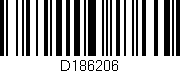 Código de barras (EAN, GTIN, SKU, ISBN): 'D186206'