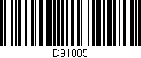 Código de barras (EAN, GTIN, SKU, ISBN): 'D91005'