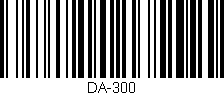 Código de barras (EAN, GTIN, SKU, ISBN): 'DA-300'