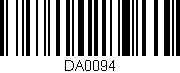 Código de barras (EAN, GTIN, SKU, ISBN): 'DA0094'