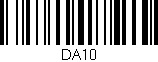 Código de barras (EAN, GTIN, SKU, ISBN): 'DA10'
