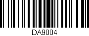 Código de barras (EAN, GTIN, SKU, ISBN): 'DA9004'