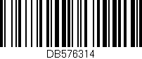 Código de barras (EAN, GTIN, SKU, ISBN): 'DB576314'