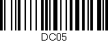 Código de barras (EAN, GTIN, SKU, ISBN): 'DC05'