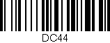 Código de barras (EAN, GTIN, SKU, ISBN): 'DC44'