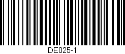 Código de barras (EAN, GTIN, SKU, ISBN): 'DE025-1'