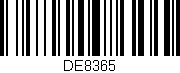 Código de barras (EAN, GTIN, SKU, ISBN): 'DE8365'