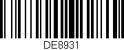 Código de barras (EAN, GTIN, SKU, ISBN): 'DE8931'