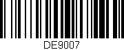 Código de barras (EAN, GTIN, SKU, ISBN): 'DE9007'