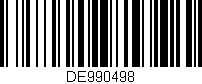 Código de barras (EAN, GTIN, SKU, ISBN): 'DE990498'