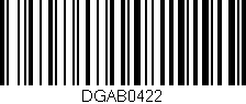 Código de barras (EAN, GTIN, SKU, ISBN): 'DGAB0422'